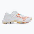 Dámské volejbalové boty Mizuno Wave Lightning Z8 white/calypso coral/pale banana 2