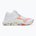 Dámské volejbalové boty Mizuno Wave Lightning Z8 Mid white/calypso coral/pale banana 2
