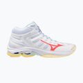 Dámské volejbalové boty Mizuno Wave Voltage 2 Mid white/calypso coral/pale banana