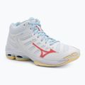 Dámské volejbalové boty Mizuno Wave Voltage 2 Mid white/calypso coral/pale banana