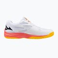 Dětské volejbalové boty Mizuno Lightning Star Z7 white/fiery coral 2/citrus 2
