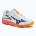 Dětské volejbalové boty Mizuno Lightning Star Z7 white/fiery coral 2/citrus