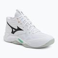 Volejbalové boty Mizuno Wave Momentum Pro Mid white/black/frozen emerald