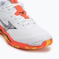 Házenkářské boty Mizuno Wave Stealth 6 white/fiery coral 2/citrus 7
