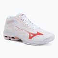 Dámské boty na volejbal Mizuno Wave Lightning Pro Mid white/rose elegance/lava falls