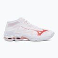 Dámské boty na volejbal Mizuno Wave Lightning Pro Mid white/rose elegance/lava falls 2