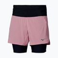 Dámské běžecké šortky Mizuno Trail Multipocket 2In1 Short rose elegance