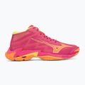 Volejbalové boty Mizuno Wave Lightning Elite Mid pink tetra/fortune yellow/light 2