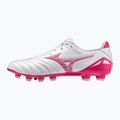 Kopačky Mizuno Morelia Neo IV Pro FG white/fuchsia purple/fuchsia purple