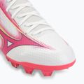 Dětské kopačky Mizuno Alfa III Select Jr FG white/fuchsia purple 7