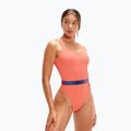 Speedo Dámské jednodílné plavky s páskem Deep U-Back oranžové 8-00307415485 4