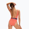 Speedo Dámské jednodílné plavky s páskem Deep U-Back oranžové 8-00307415485 6