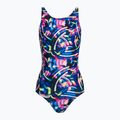 Speedo Digital Allover Leaderback dětské jednodílné plavky modré/černé 8-1237714743