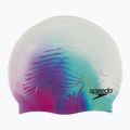Speedo Digitální bílo-fialová čepice s potiskem 8-1352414649