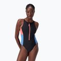 Dámské jednodílné plavky Speedo Zip Colorblock antracitová barva