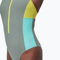 Speedo Zip Colorblock soft olive dámské jednodílné plavky 4