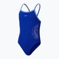 Speedo Platisol Placement Thinstrap Muscleback dětské jednodílné plavky true cobalt/curious blue 2