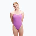 Speedo Solid Tie Back dámské jednodílné plavky sweet purple/watermelon 6