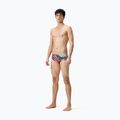 Pánské plavky Speedo 13,5cm Allover Training Club Brie black/matcha green/siren red 2