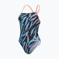 Jednodílné plavky  Speedo Allover Digital Lattice Tie-Back black/picton blue/siren red