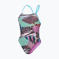 Jednodílné plavky  Speedo Allover Digital Tie Back black/matcha green/siren red