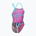 Jednodílné plavky  Speedo Allover Digital Tie Back black/matcha green/siren red 2