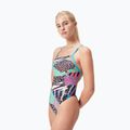 Jednodílné plavky  Speedo Allover Digital Tie Back black/matcha green/siren red 3
