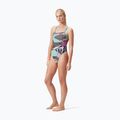 Jednodílné plavky  Speedo Allover Digital Tie Back black/matcha green/siren red 4