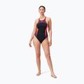 Dámské jednodílné plavky  Speedo High Neck Splice Cross Back black/plum dandy/siren red 6