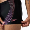 Pánské plavky Speedo Duo Logo Print Aquashort black/coral sands/neon violet 5