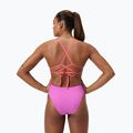 Dámské jednodílné plavky Speedo Solid Lattice Tie-Back neon violet 7