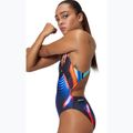 Dámské jednodílné plavky Speedo Allover Digital Leaderback lava blur/speedo black 6