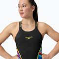 Dámské závodní plavky Speedo Fastskin LZR Pure Intent 2.0 Closedback Kneeskin black / molten blur / hyper yellow / mainline 6