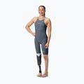 Dámské závodní plavky Speedo Fastskin LZR Pure Valor 2.0 Closedback Kneeskin grey lead / acadia blue / mainline 2