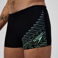 Pánské plavecké boxerky Speedo Medley Logo Aquashort black/alfalfa green 5