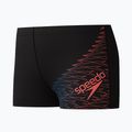 Dětské plavecké boxerky Speedo Medley Logo Aquashort antracit/neon coral 3