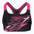 Dvoudílné dětské plavky Speedo Medley Logo Racerback 2pc anthracite/pink 3