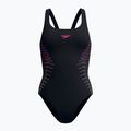 Dámské jednodílné plavky Speedo Placement Muscleback anthracite/clover 6