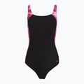 Dámské jednodílné plavky Speedo Shaping LunaLustre Printed anthracite/ruby