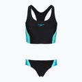 Dámské jednodílné plavky Speedo Colourblock Splice 2.0 anthracite/mayanblue