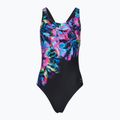 Dámské jednodílné plavky Speedo FL Placement Printed Powerback glitchy garden/black