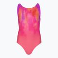Dětský jednocestný plavkový úbor Speedo Print Pulseback růžový/neonově fialový