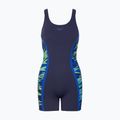 Dámské jednodílné plavky Speedo Hyperboom Splice Muscleback Legsuit peacoat/sapphire
