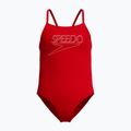 Dětské jednodílné plavky Speedo Endurance+ Logo Thinstrap High Risk Red