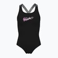 Dětské jednodílné plavky  Nike Swim Girls Logo Tape Crossback black/playful pink/white/playful pink