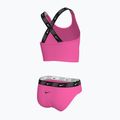 Dětské dvoudílné plavky Nike Logo Tape Crossback Midkini hyper pink 2
