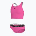 Dětské dvoudílné plavky Nike Logo Tape Crossback Midkini hyper pink 3