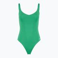 Dámské jednodílné plavky Nike Essential V-Neck stadium green