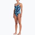 Dámské jednodílné plavky Nike Poppy Print V-Neck midnight navy 2