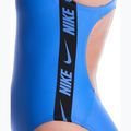 Dámské jednodílné plavky Nike Logo Tape Fastback blue crystal 5